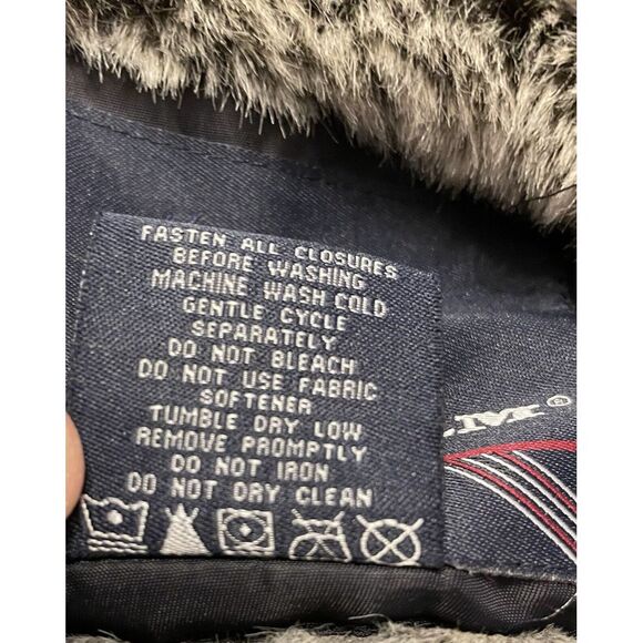 Men's‎ Phat Farm XL Black Jacket With Fur Lining Nylon Comber Jacket - Picture 12 of 14